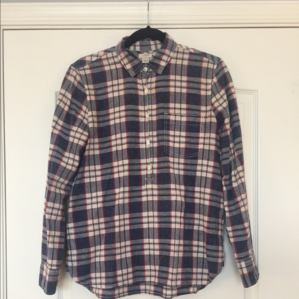 J. Crew boy fit half button down